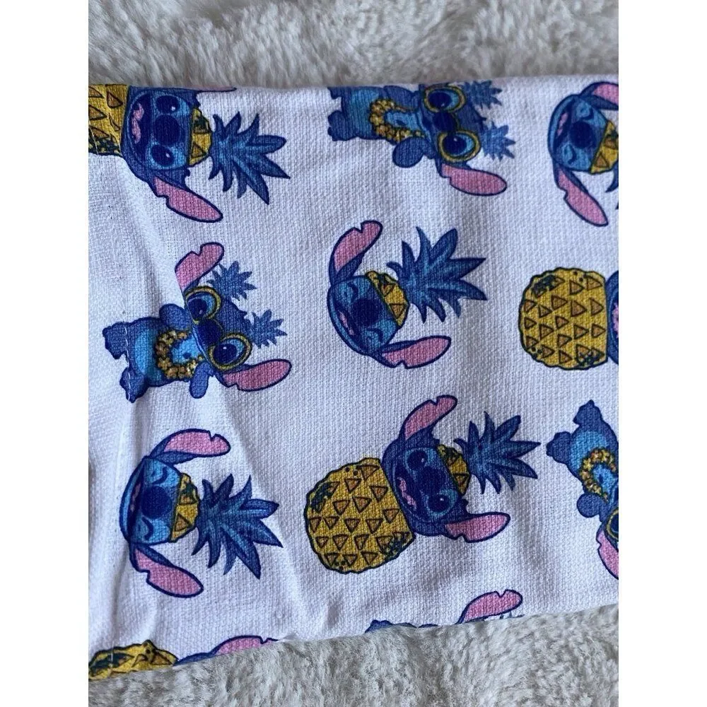 2 Pack Disney Stitch Hand Kitchen Towels‎ Pineapple Lei Hawaii 16 X 26” NEW